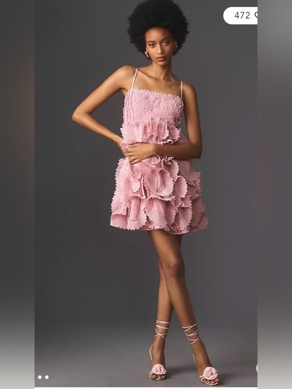 By Anthropologie Sleeveless Ruffled Mini Dress